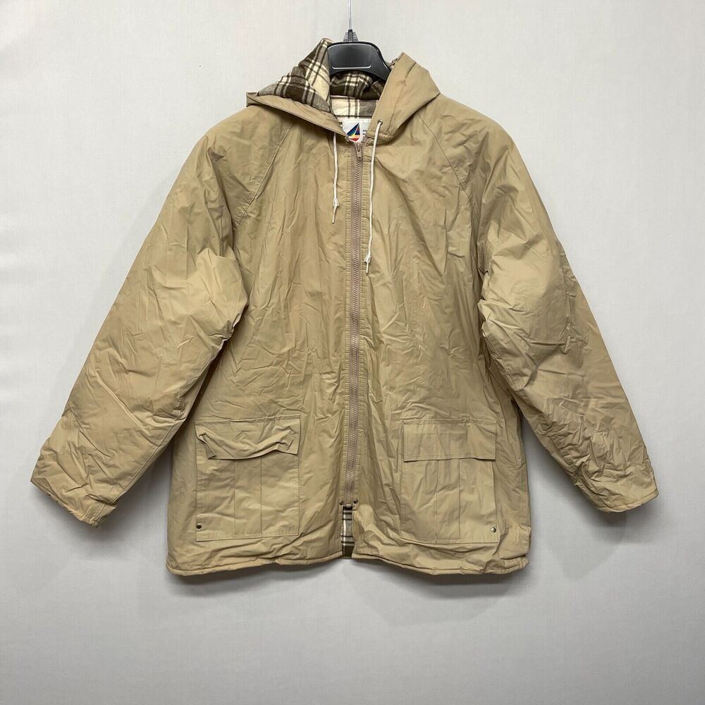 Vintage Misty Harbor Adult Flannel Lined Rain Coat Jacket Size XL X-Large M220 6